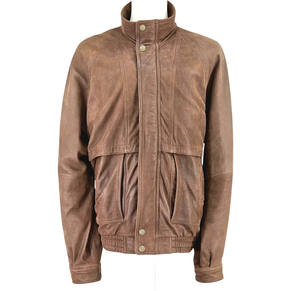Americana Workwear Leather Limited Leather Jacket Men’s LT Brown Tall - Picture 1 of 11